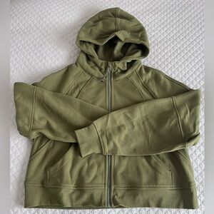 Lululemon Olive Green Zip-Up Scuba - size M/L